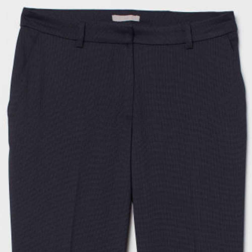 H&M Navy textured suit pants